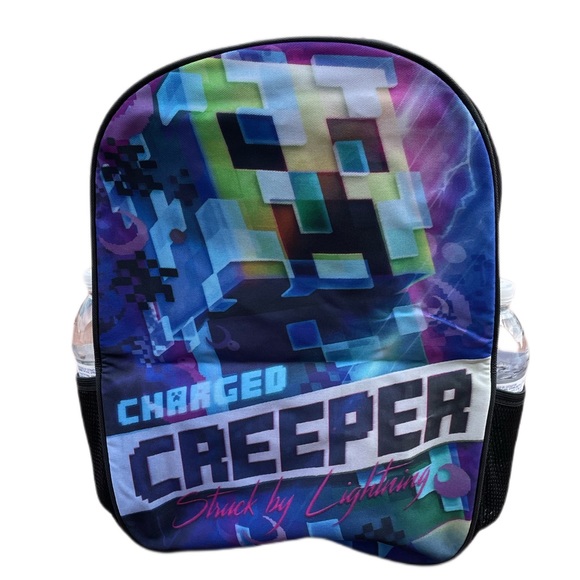 Minecraft Creeper Surreal Graphic 3D Backpack - Picture 2 of 7